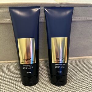 NWT Bath & Body Works Hero Ultra Shea Body Cream - Blue and Gold
